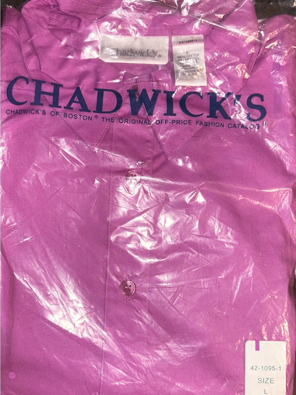 Chadwicks LADIES Casual Button-Down Shirt in Vibrant Magenta